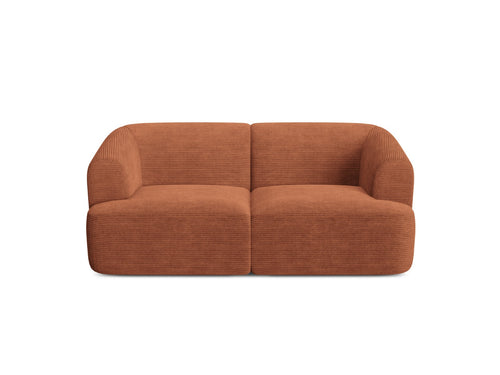 Cosmopolitan Design Modulaire bank Campi 2-zits, ribfluwelen terracotta - 90x180x70cm