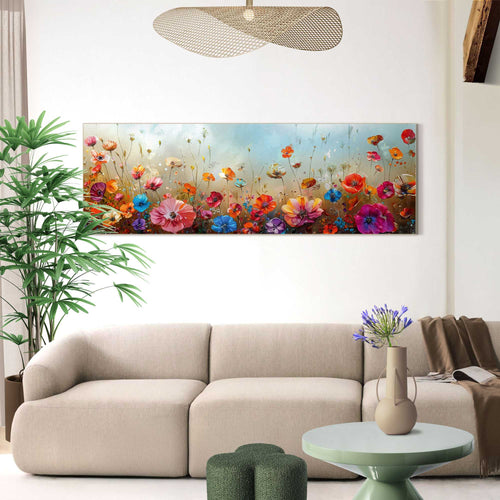 Reinders schilderij Bloemenzee - 52x156cm