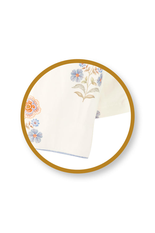 Pip Studio - Faye Pyjama t-shirt - Lange mouw Dames - Tanaka - Wit - XXL - vtwonen shop