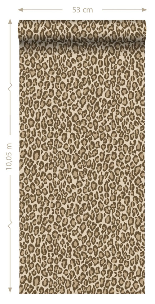 ESTAhome behang panterprint bruin - 53 cm x 10.05 m - 139152