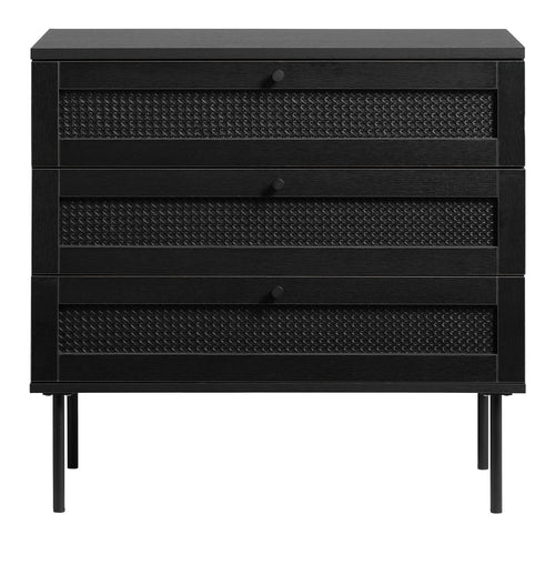 Rebellenclub Dressoir Berley - Zwart met Rattan - vtwonen shop