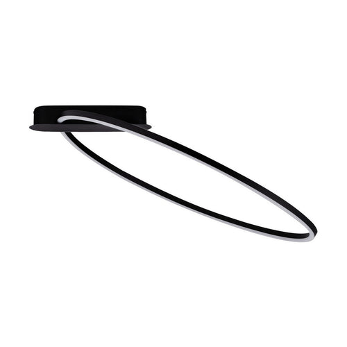 Nova Luce KIKLOS Geïntegreerde LED-plafondlamp, halfverzonken, zandkleurig zwart, Triac dimbaar, 30W, 1250lm, 3000K