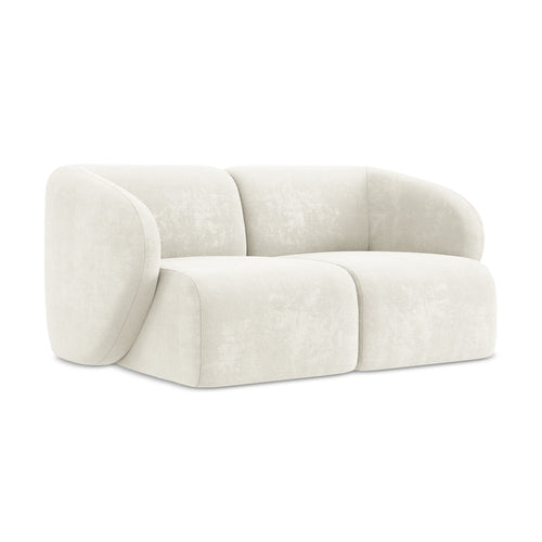 LaMiaSofa Tweezits modulaire bank Cervo - chenille stof - wit - 174x94x75