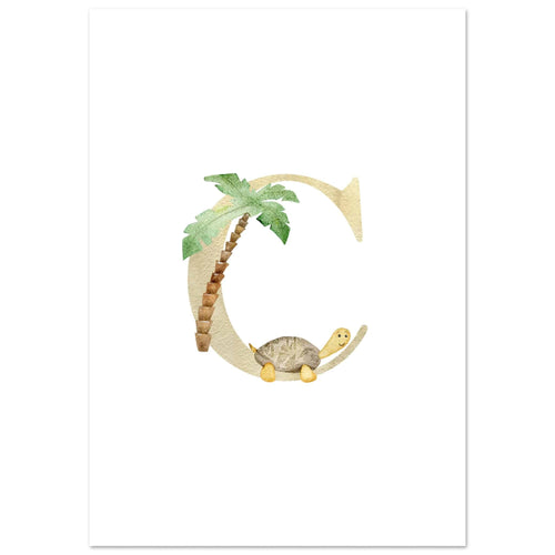 Artfulprints  Letter C kindernaam   poster 70x100 cm - vtwonen shop