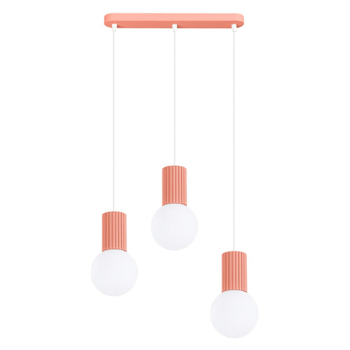 Sollux Lighting Hanglamp HALO 3L perzik - 40x6x120cm