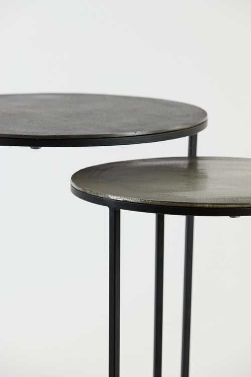 Light & Living bijzettafel TALCA - Ø49x50.5cm - zilver - Set van 2 - vtwonen shop