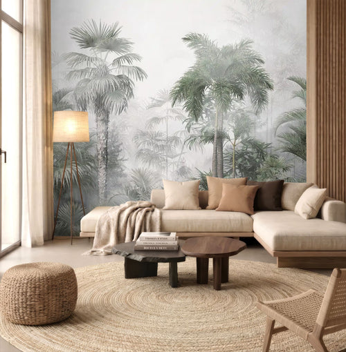 Sanders & Sanders fotobehang jungle-motief groen grijs - 375 x 270 cm - 601429