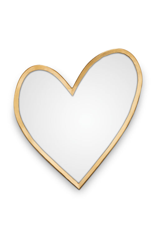 vtwonen - Wandspiegel - Metaal - Hartvormig - 30 cm - Goud