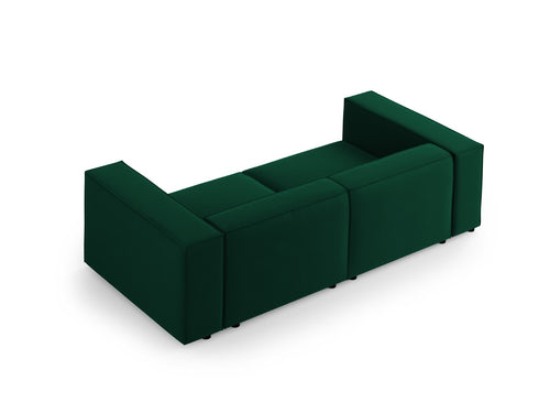 Cosmopolitan Design Bank Arendal 3-zits, flueel, flessengroen - 102x204x70cm