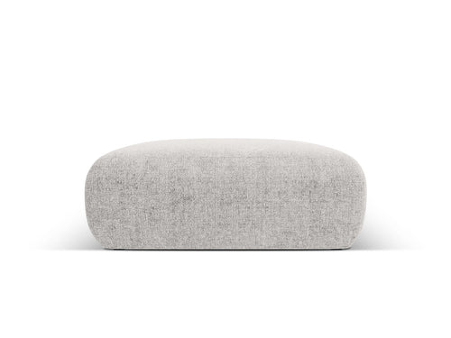 Cosmopolitan Design Poef Nolio 2-zits, chenille, lichtgrijs - 100x100x36cm