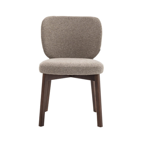 DÉJA Living Eetkamerstoel Nobu - Taupe/Walnoot Eiken - Set van 2 - vtwonen shop