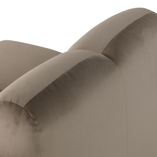 WOOOD 1-zits bank Mojo - Velvet - Khaki - 74x84x97