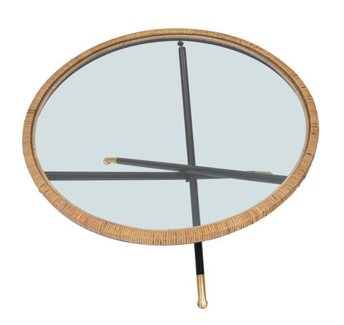 Mauro Ferretti koffietafel - Ø 80x46,5 cm - zwart/bruin