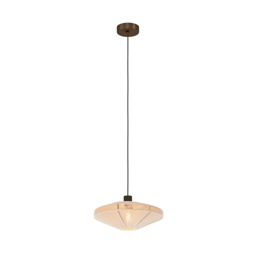 EGLO hanglamp Orimini - E27 - Ø 38 cm - crème/brons - textiel