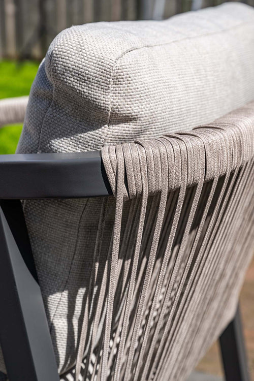 Monti loungeset - 4-dlg. - carbon black -  rope taupe - valley sand