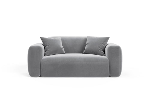 Cosmopolitan Design Modulaire bank Strino 2-zits, flueel grijs - 98x180x78cm