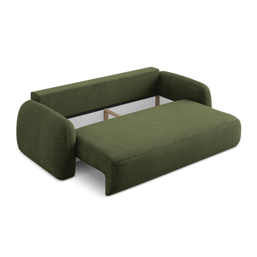 LaMiaSofa 3-zits slaapbank Amalfi - chenille stof - olijf - 250x112x90