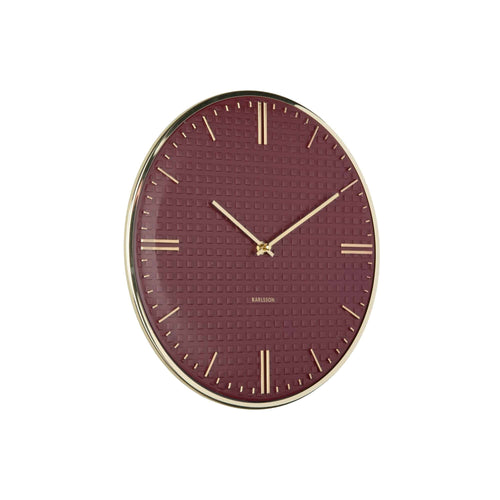 Karlsson wandklok Riqueza - rood - Ø35cm