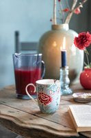 Pip Studio Flower Festival Mokken - Servies - Set van 4 Kopjes - Lichtblauw - 365ml - vtwonen shop