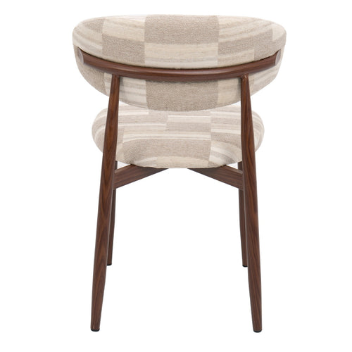 DÉJA Living Eetkamerstoel Skara - Greige/Walnoot - Set van 2 - vtwonen shop