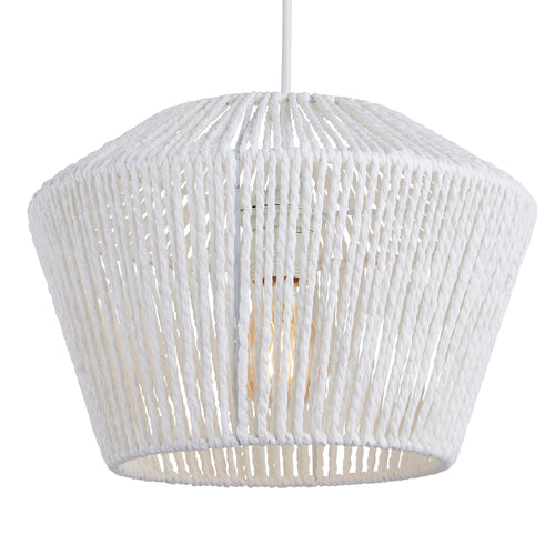 Lighto | Hanglamp Rotan Wit Ø31 cm | Aura - vtwonen shop