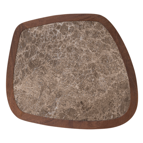 WOOOD salontafel Granu - Marmer/Mangohout - Bruin - 39x70x60