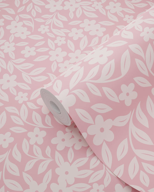 ESTAhome behang bloemetjes roze - 50 x 900 cm - 131439 - vtwonen shop