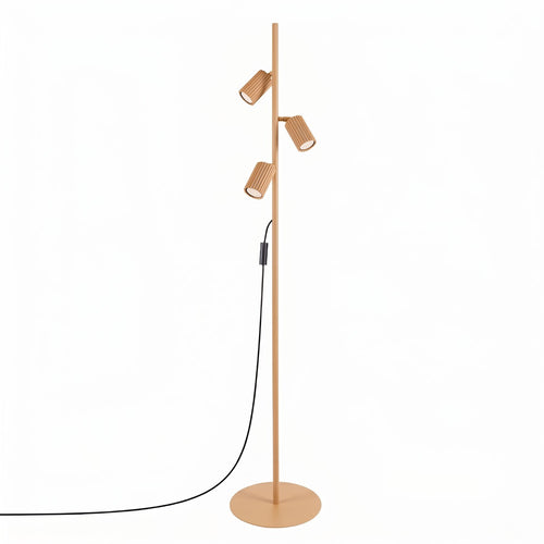 Sollux Lighting Vloerlamp KARBON 3 goud - 30x30x155cm