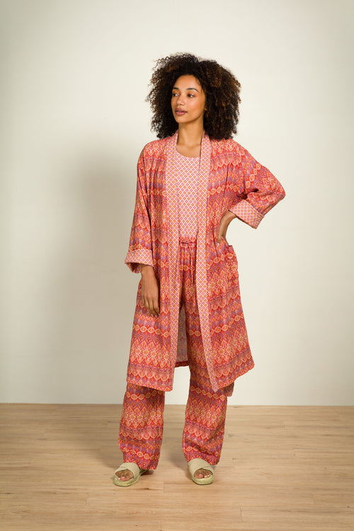Pip Studio - Tilly Pyjama Shirt - Dames - Mojo - Roze - XXL - vtwonen shop