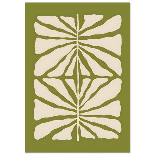 Artfulprints Poster met Lijst Matisse - Green vibrant reef   - 70x100 cm - Groen