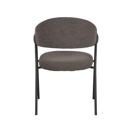 LABEL51 Eetkamerstoel Lowen - Bruin Bouclé - Zithoogte 49cm - Set van 2 - vtwonen shop