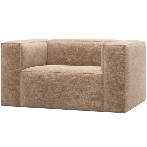 WOOOD fauteuil Bean - Chenille - Velvet Perzik Roze - 74x146x98