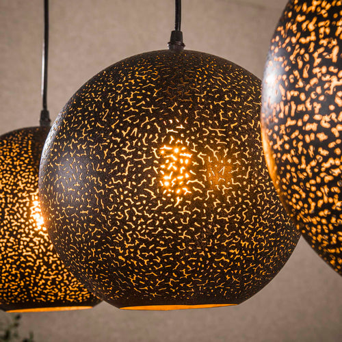Giga Meubel Hanglamp Zip - Zwart Metaal - 4-Lichts - 130x25x150cm