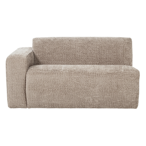 WOOOD 1,5-zits bank arm links Mojo Base - Wollig - Donkerzand - 74x145x97