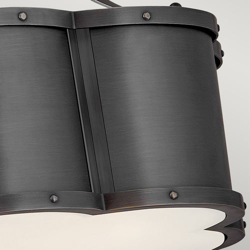 Elstead Hinkley Chance Cilindrische Plafondlamp Zwart Messing