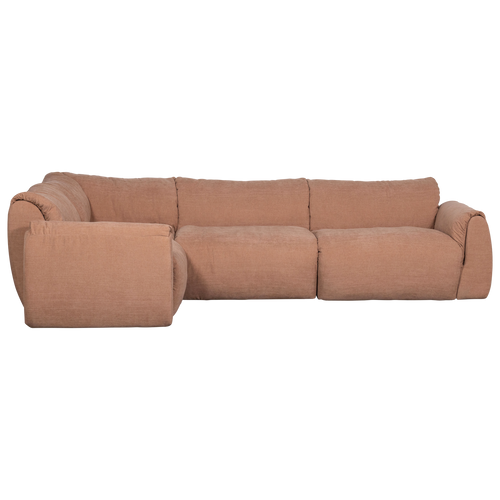WOOOD hoekbank links Baggy - Geweven Chenille - Oud Roze - 81x301x210 - vtwonen shop