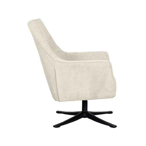 LABEL51 Fauteuil Tod - Naturel Stof - Draaibaar