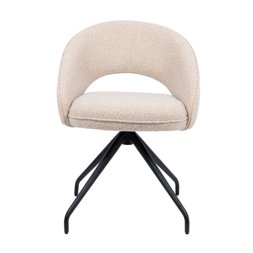 HelloChair eetkamerstoel HC07 Dinny - spinpoot black - cloud warm naturel - vtwonen shop