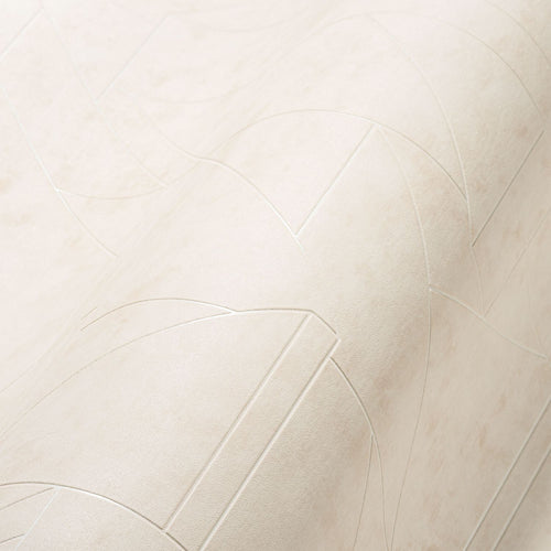 Livingwalls behang grafisch motief crème, wit en zilver - 53 cm x 10.05 m - AS-391182 - vtwonen shop