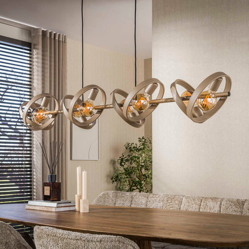 Giga Living Hanglamp Hover - Beige Metaal - 160x40x150cm