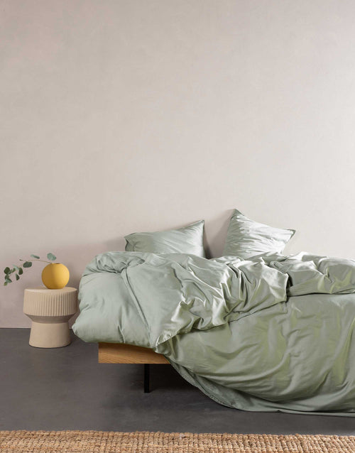 Essenza Minte dekbedovertrek - Eenpersoons – 140x200/220 cm - Dusty green