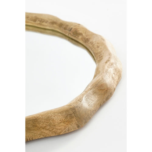 Mica Decorations Nick Wandspiegel - L36 x B2 x H38 cm - FSC 100% - Mangohout - Donkerbruin