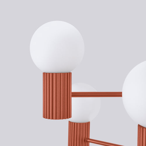 Sollux Lighting Kroonluchter HALO 6 rood ochra - 64x64x230cm