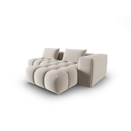 Cosmopolitan Design - Modulaire hoekbank rechts Verona 3-zits, flueel ecru - 145x205x70cm