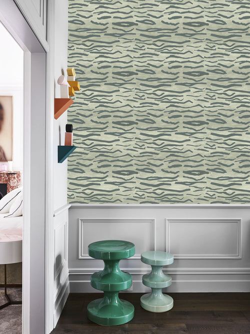 Behang Animal stripes Blush pink - vtwonen shop