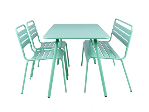 MaximaVida metalen tuinset Max cactus 150 cm – 1 tafel met 2 stoelen en 1 bank - vtwonen shop