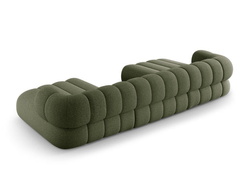 Cosmopolitan Design Panoramische bank Koge 6-zits, chenille groente - 165x348x70cm