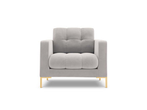 Cosmopolitan Design Fauteuil Bali flueel, geld - 96x87x75cm
