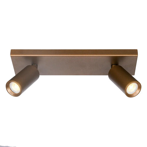 Freelight spot Scolo - 2 lichts - 28  x 12   cm - brons goud