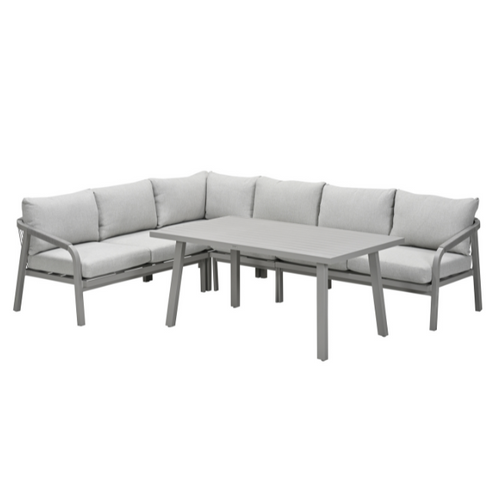 Monti lounge-diningset - 5-dlg. - taupe - rope grey sand - valley sand